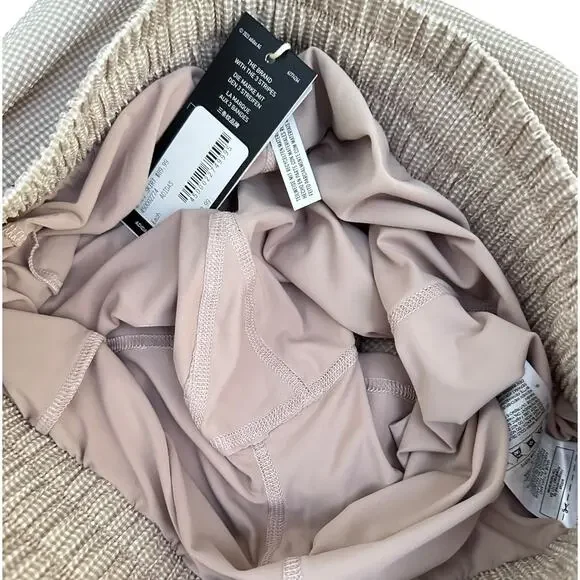 Adidas AEROREADY Skort Tan Gingham Built-In Shorts NWT Size Medium $90 Athletic - Picture 12 of 12